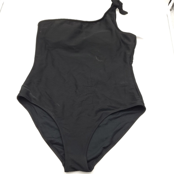 Old Navy Textured-Stripe One-Shoulder Swimsuit - Picture 2 of 9